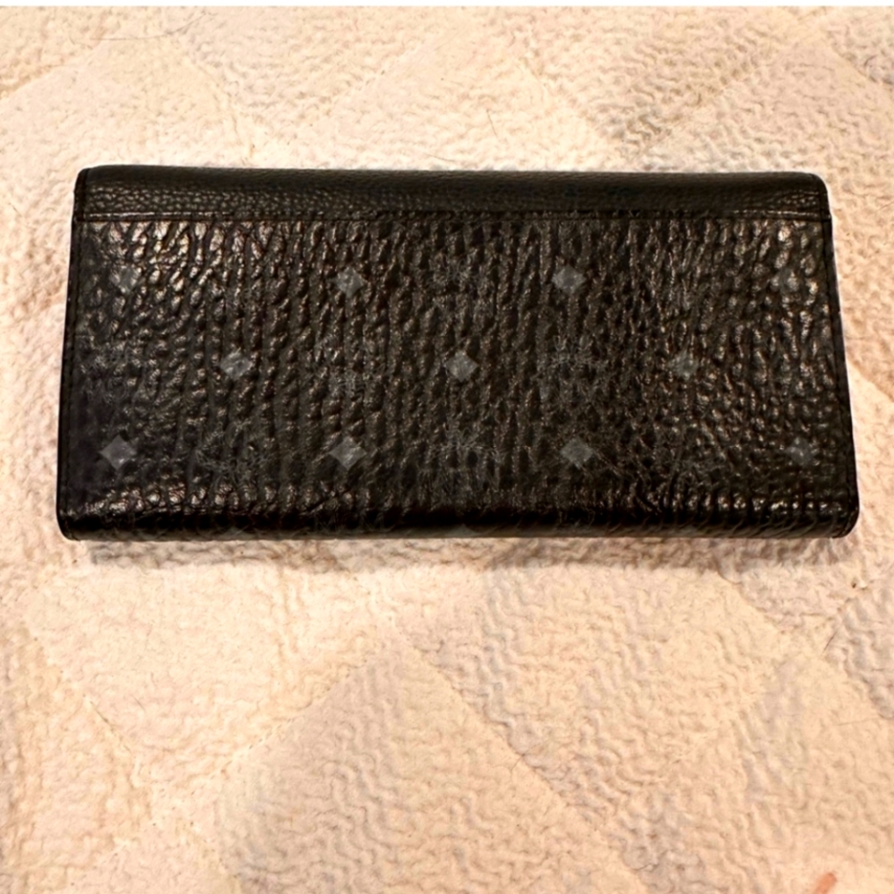 MCM With D-Rings Black Textured Leather Wallet Or Clutch (EUC) - Picture 3 of 16